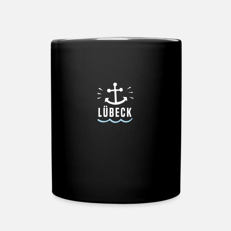 Lübeck - Tasse einfarbig - Schwarz