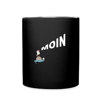 Möwe Moin - Tasse einfarbig - Schwarz - Vorne