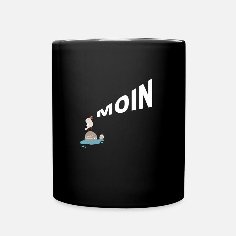 Möwe Moin - Tasse einfarbig - Schwarz