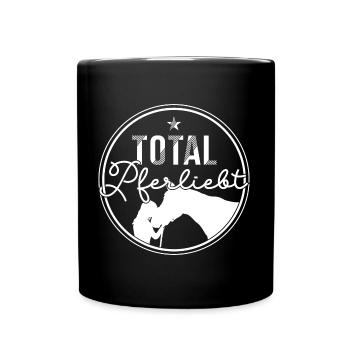 Total Pferliebt Horse Horses Wordplay - Full Colour Mug - black - Front
