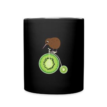 Kiwi Bird Two Wheeler Kiwi Fruit New Zealand Shirt - Mug uni - noir - Devant