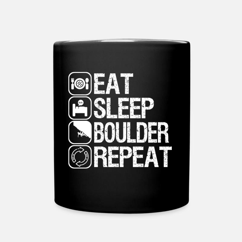 Bouldern - Tasse einfarbig - Schwarz