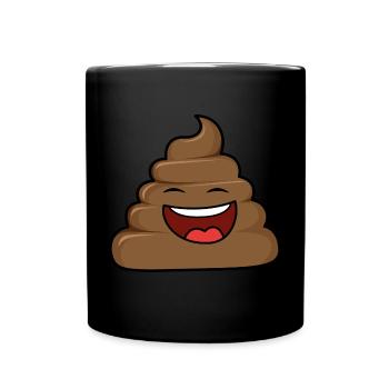 Poop Lacht - Tasse einfarbig - Schwarz - Vorne
