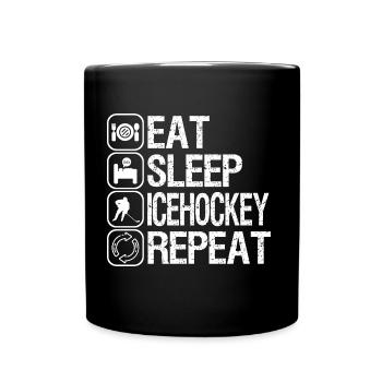 Eishockey - Tasse einfarbig - Schwarz - Vorne
