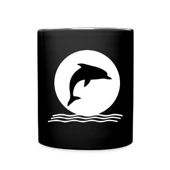 Dolphin dolphins - Full Colour Mug - black - Front