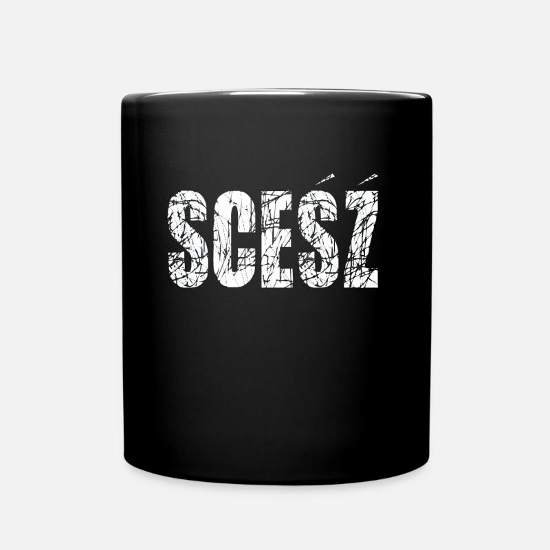 German-Pole Polish Poland-Travel Scesz Gift - Full Colour Mug - black