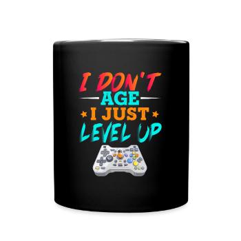 Old gamer gamer - Full Colour Mug - black - Front