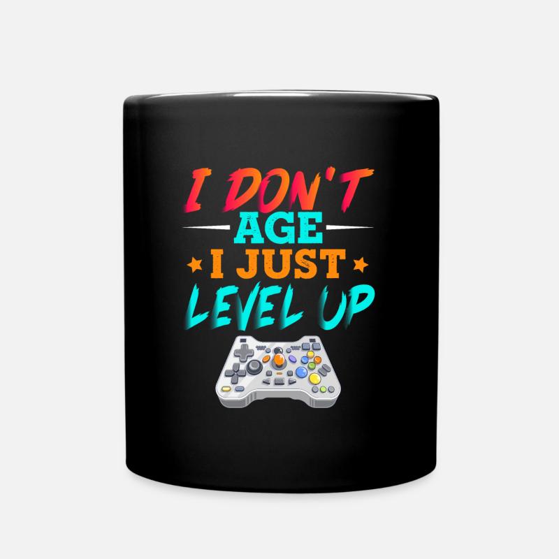 Old gamer gamer - Full Colour Mug - black