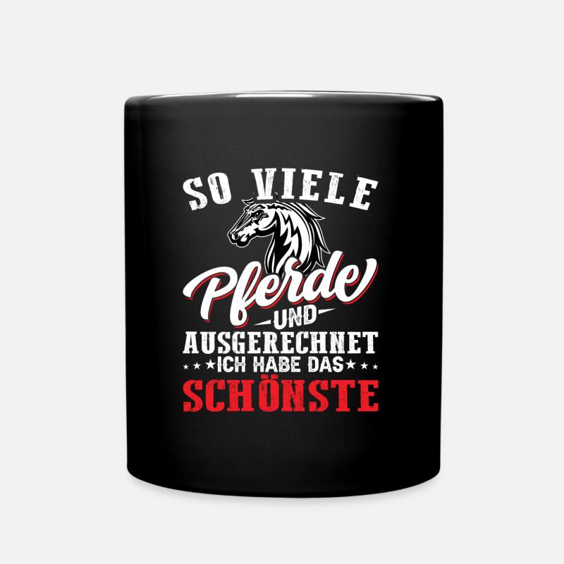 schönstes Pferd - Tasse einfarbig - Schwarz