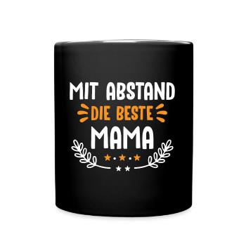 beste Mama - Tasse einfarbig - Schwarz - Vorne