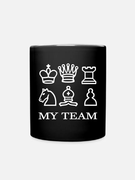 Schach - Tasse einfarbig - Schwarz