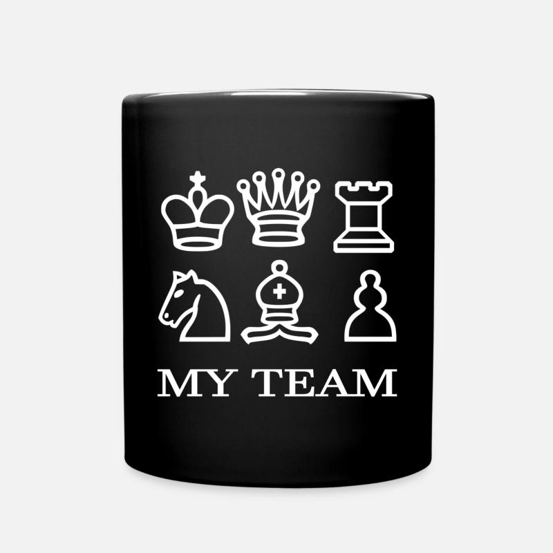 Schach - Tasse einfarbig - Schwarz
