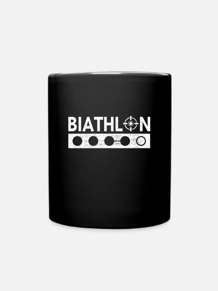biathlon t-shirt biathlete - Mug uni - noir