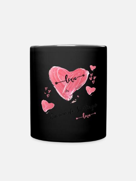 Heart on the Camino de Santiago - Full Colour Mug - black