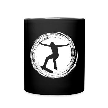 Skater - sk8 / Lifestyle - Skateboard - Tasse einfarbig - Schwarz - Vorne