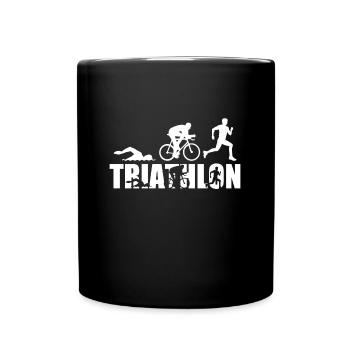 Geschenk Triathlon Triathlete - Tasse einfarbig - Schwarz - Vorne