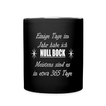 Nullbock Design - Tasse einfarbig - Schwarz - Vorne