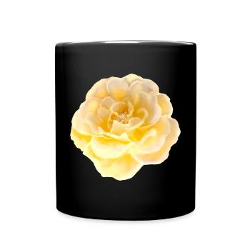 Rose Blume - Tasse einfarbig - Schwarz - Vorne