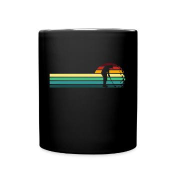retro golf golf t-shirt - Full Colour Mug - black - Front