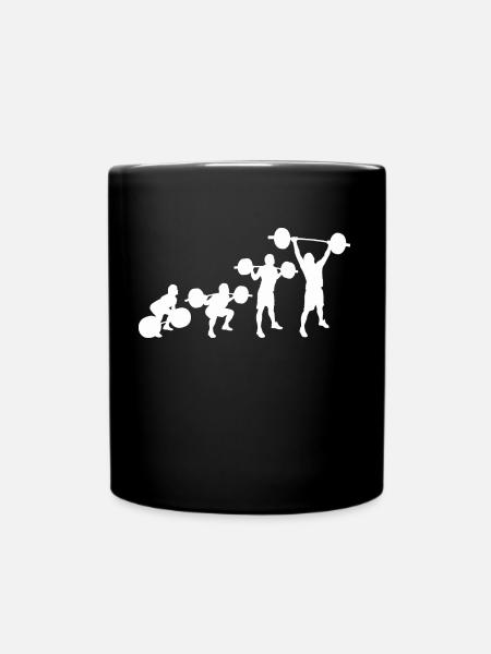 Weightlifting Fitness Weightlifter - Full Colour Mug - black