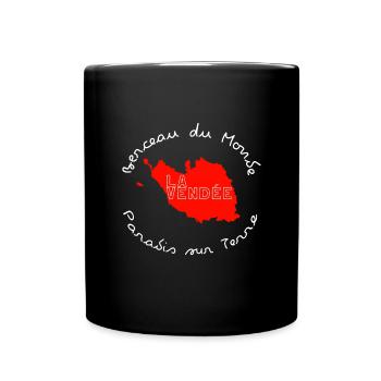 La Vendée Carte Circular - Mug uni - noir - Devant