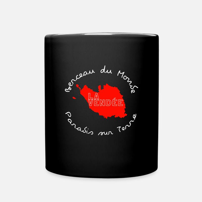 La Vendée Carte Circular - Mug uni - noir