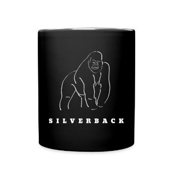 Silberrücken Gorilla Chef Unternehmer Geschenk - Tasse einfarbig - Schwarz - Vorne