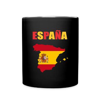 Spanien Design - Tasse einfarbig - Schwarz - Vorne
