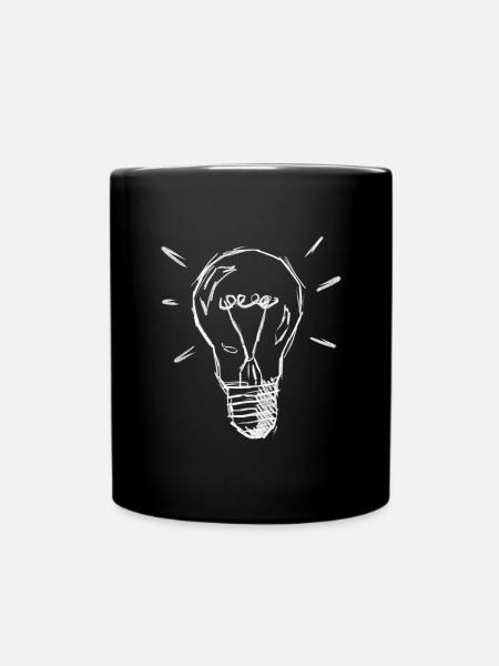 Leuchtende Lampe - Tasse einfarbig - Schwarz