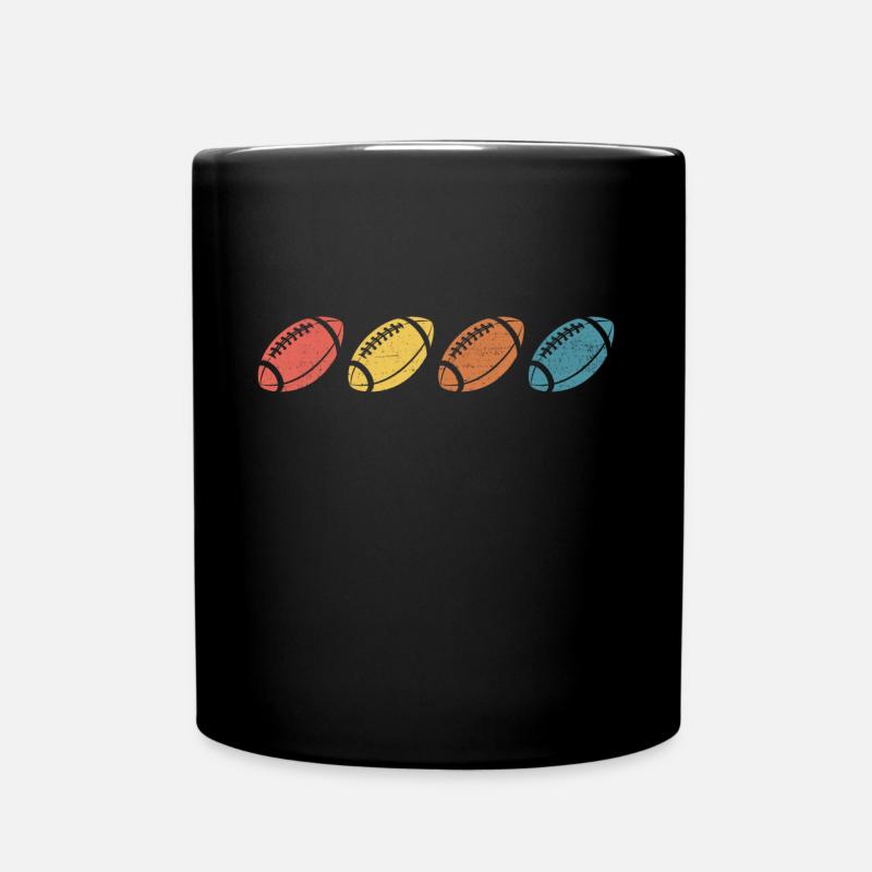 retro rugby Football américain - Mug uni - noir
