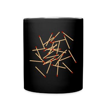 Allumettes sauvagement mêlées - Mug uni - noir - Devant