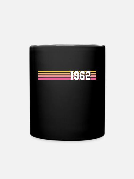 retro 1962 made in 1962 - Full Colour Mug - black