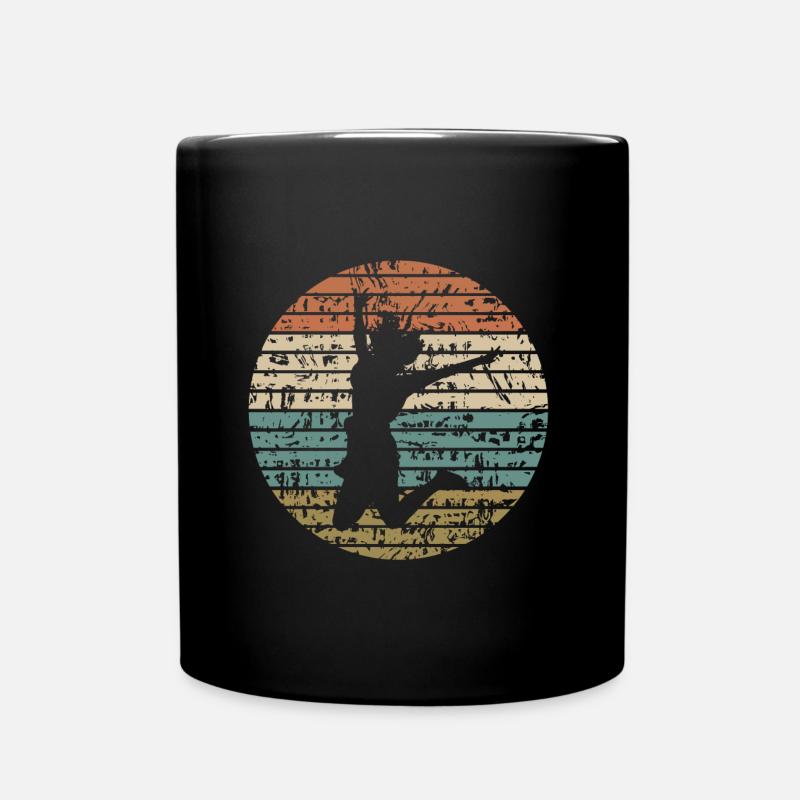Freudensprung happy - Tasse einfarbig - Schwarz