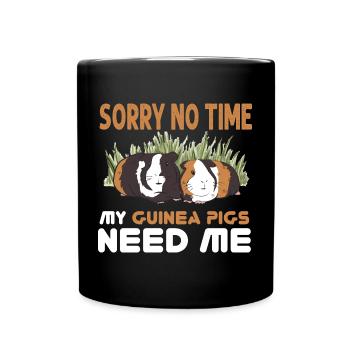 Doux cochon d’Inde - Mug uni - noir - Devant