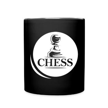 chess symbol pawn Logo icon friends schach bauer - Tasse einfarbig - Schwarz - Vorne