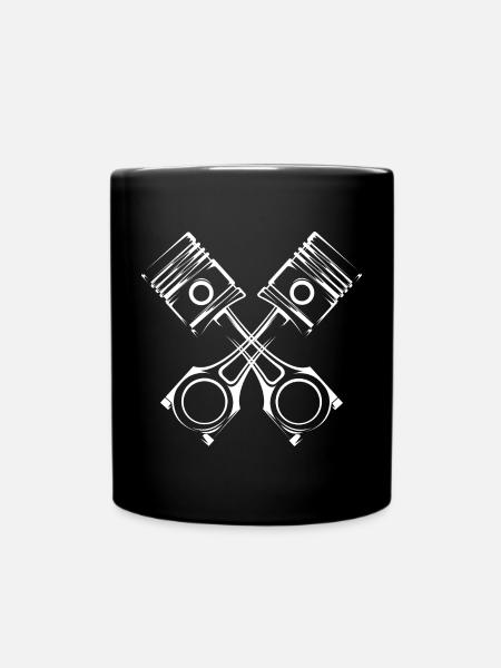 kolben Logo icon auto tuning garage tuner firma - Tasse einfarbig - Schwarz