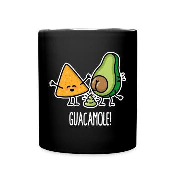 Drôle de Guac Avocat caca tortilla chips guacamole - Mug uni - noir - Devant