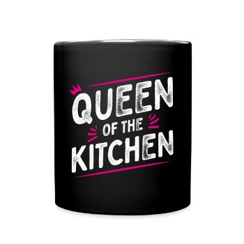 Queen of the Kitchen - Bonnet - Cuillerée - Mug uni - noir - Devant