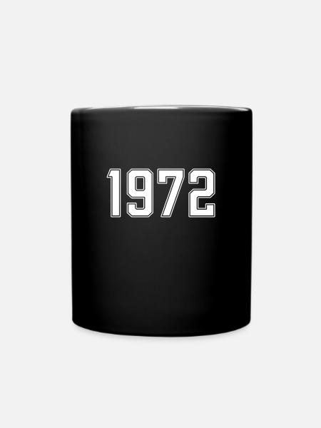 t-shirt 1972 gift born in 1972 - Full Colour Mug - black