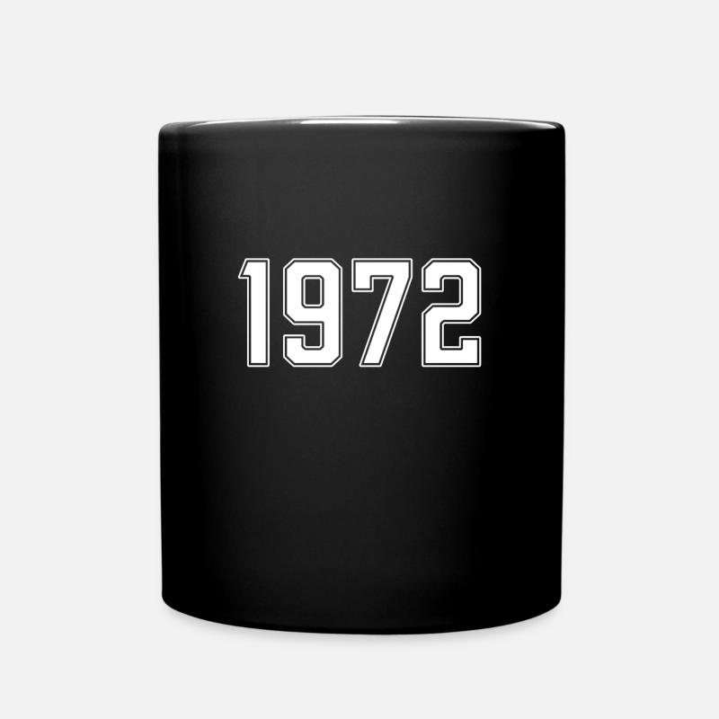 t-shirt 1972 gift born in 1972 - Full Colour Mug - black