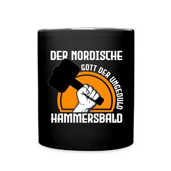 Nordischer Gott der Ungeduld - Tasse einfarbig - Schwarz - Vorne