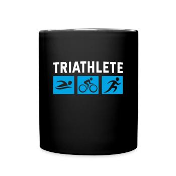 Triathlon triathlete - Full Colour Mug - black - Front