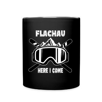 Flachau Skiurlaub Skipiste - Tasse einfarbig - Schwarz - Vorne