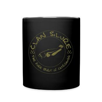 Clan Silure wear - Design retro vintage olive - Tasse einfarbig - Schwarz - Vorne