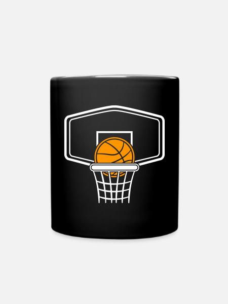 Basket-ball avec cerceau pour vous concevoir vous-même - Mug uni - noir