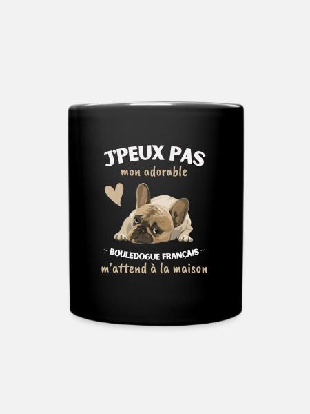 J'peux pas, mon Bouledogue Français m'attend! - Mug uni - noir
