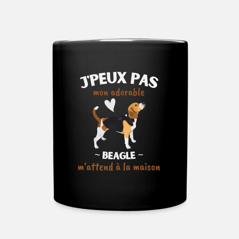 J'peux pas, mon Beagle m'attend! - Mug uni - noir