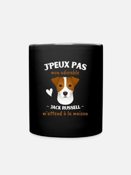 J'peux pas, mon Jack Russel m'attend! - Mug uni - noir