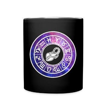 Horoscope du signe du zodiaque du signe du zodiaque du Scorpion - Mug uni - noir - Devant