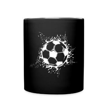 fußball icon Logo symbol Illustration explosion - Tasse einfarbig - Schwarz - Vorne